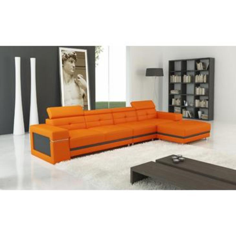 VIG Furniture VIG Divani Casa 5072B Modern Bonded Leather Sectional Sofa