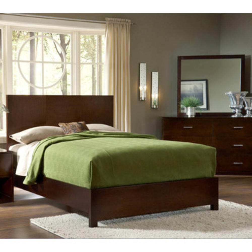 Modus Furniture Modus Modera 3 Piece Panel Bedroom Set in Chocolate Brown