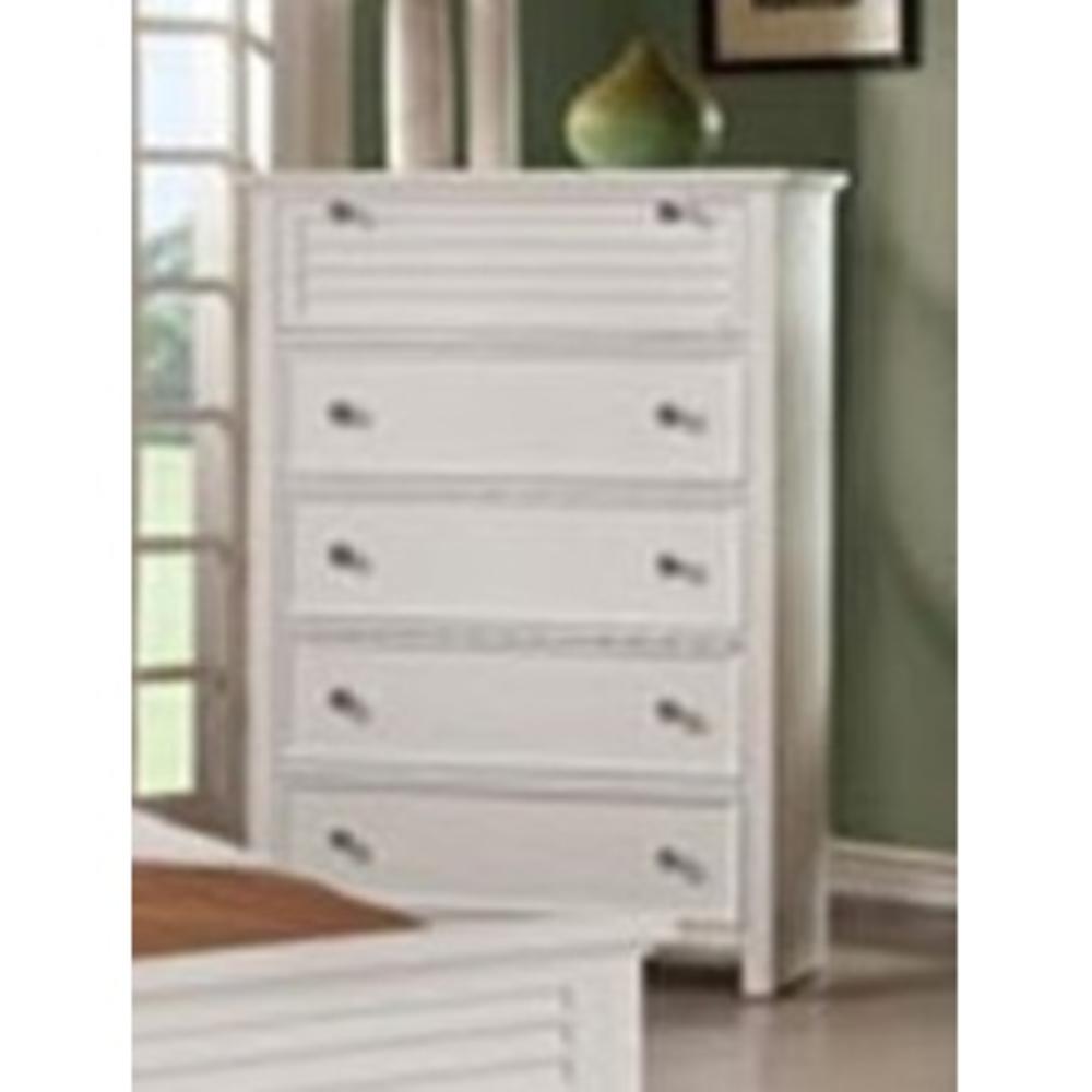 Best Quality Furniture Best Quality B2000 5 Drawer Chest In White