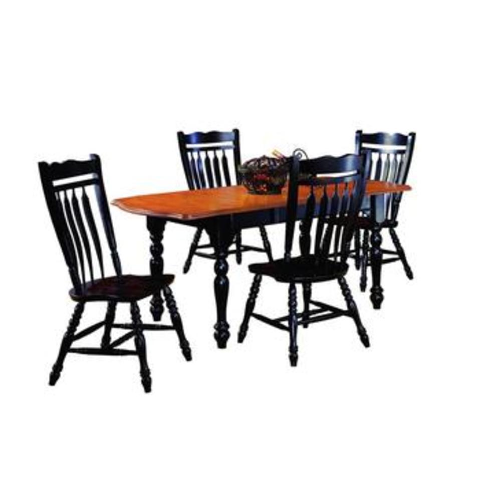 Sunset Trading 5 Piece Drop Leaf Extension Dining Table Set w/Aspen Chairs in Distressed Antique