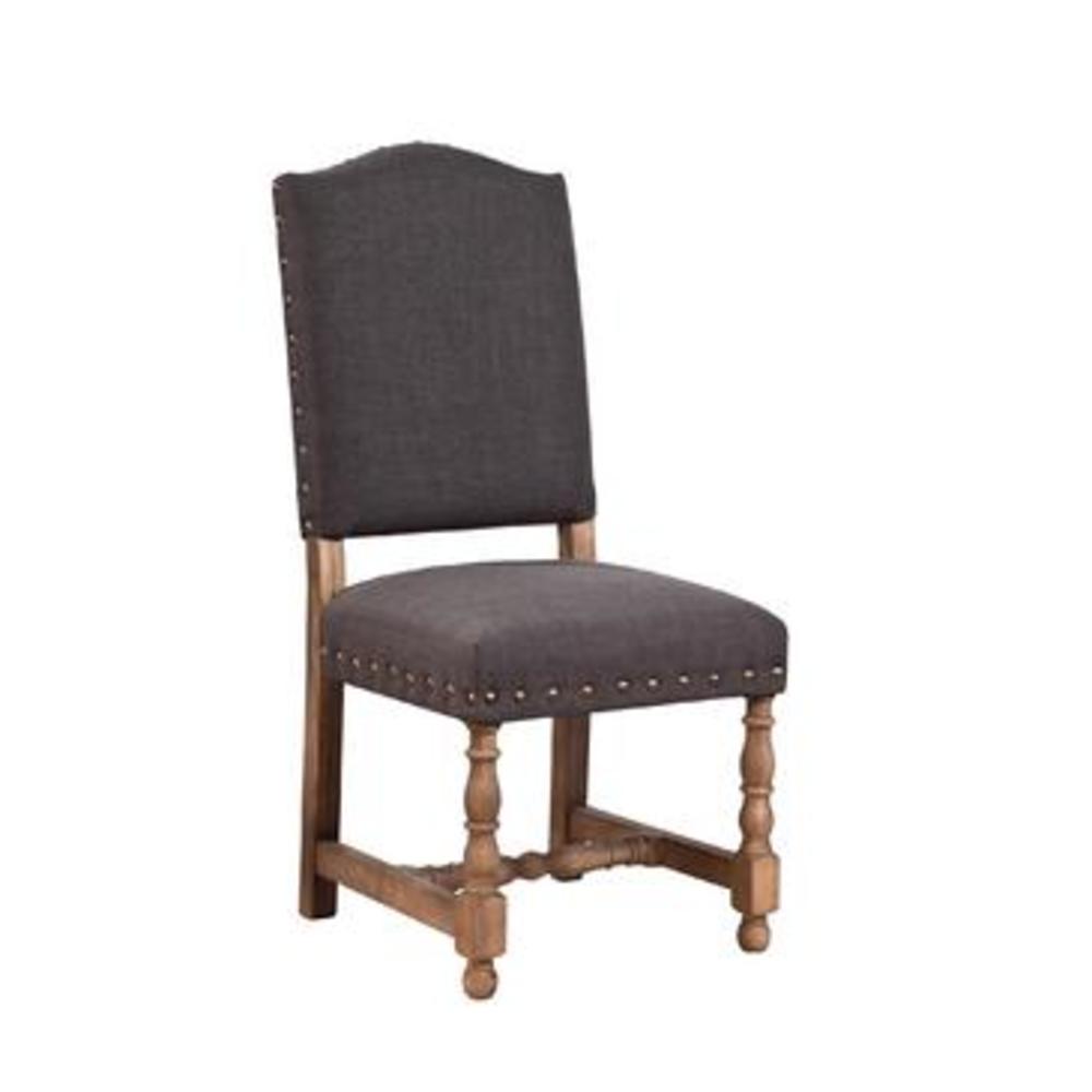 Furniture Classics Linen Madrid Chair with Nailheads - 91-635G [Set of 2]