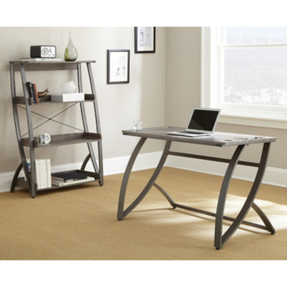 Steve Silver Hatfield 2 Piece Home Office Suites in Driftwood Grey