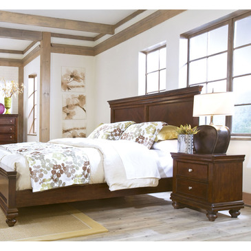 Standard Furniture Essex 2 Piece Panel Bedroom Set in Rich Dark Merlot