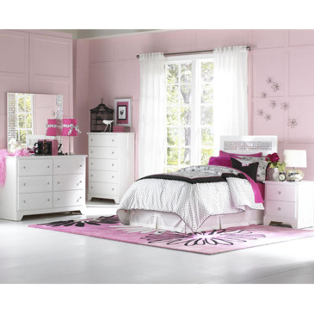 Standard Furniture Marilyn Youth 5 Piece Kids' Bedroom Set in Glossy White