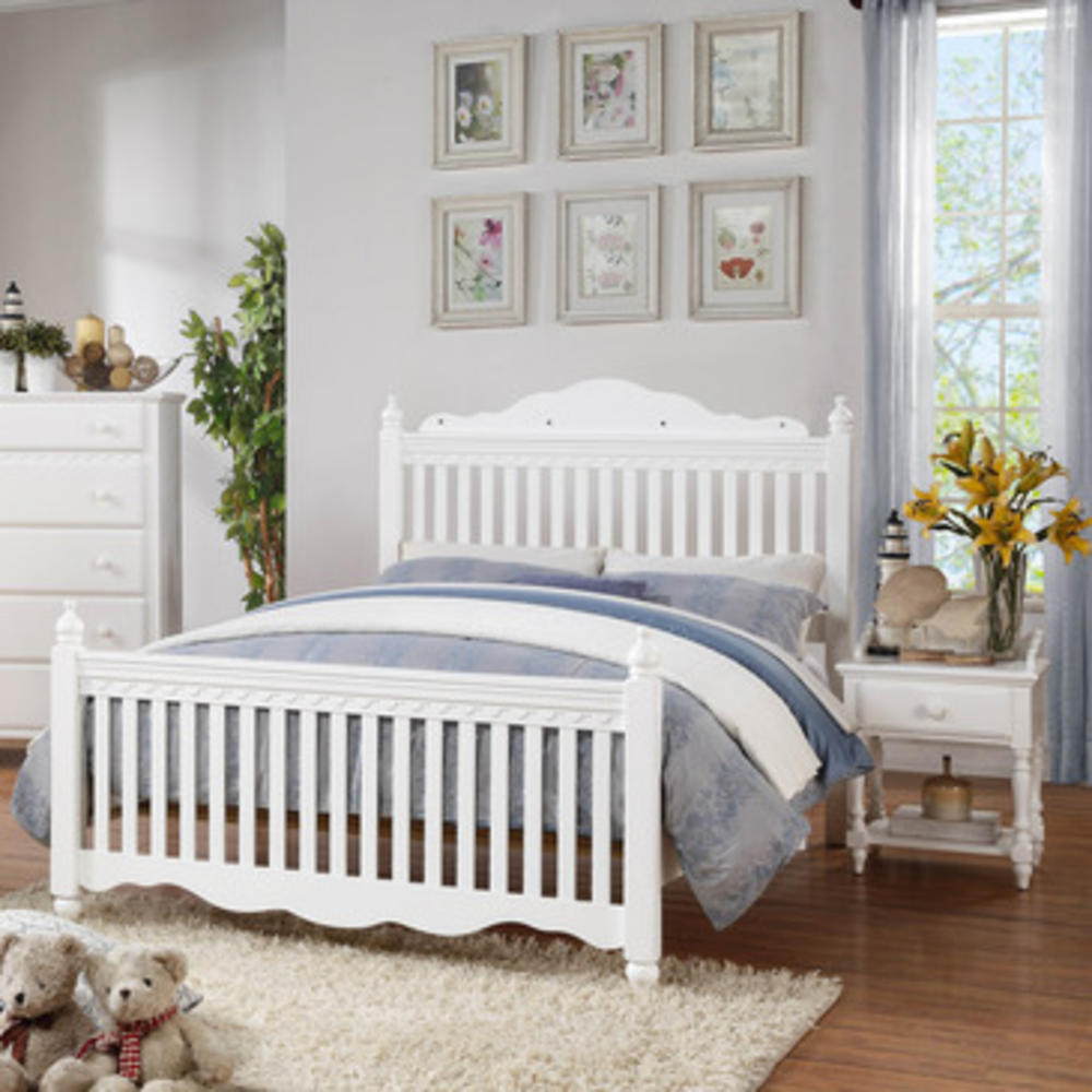 Homelegance Emmaline 2 Piece Kids Slat Bedroom Set in White