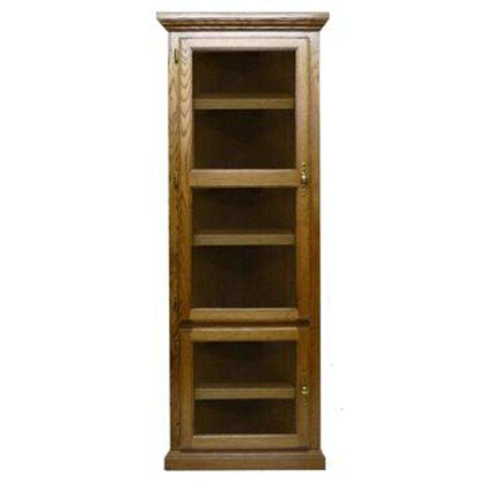 Forest Designs Traditional Corner Bookcase With Glass Doors Ebony Oak