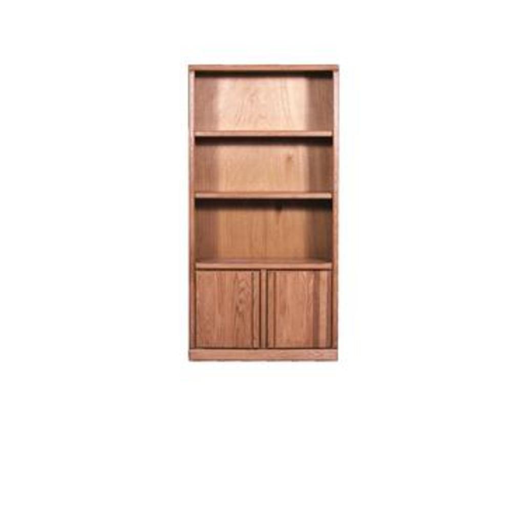 Forest Designs Bullnose Bookcase With Lower Doors Spice Alder