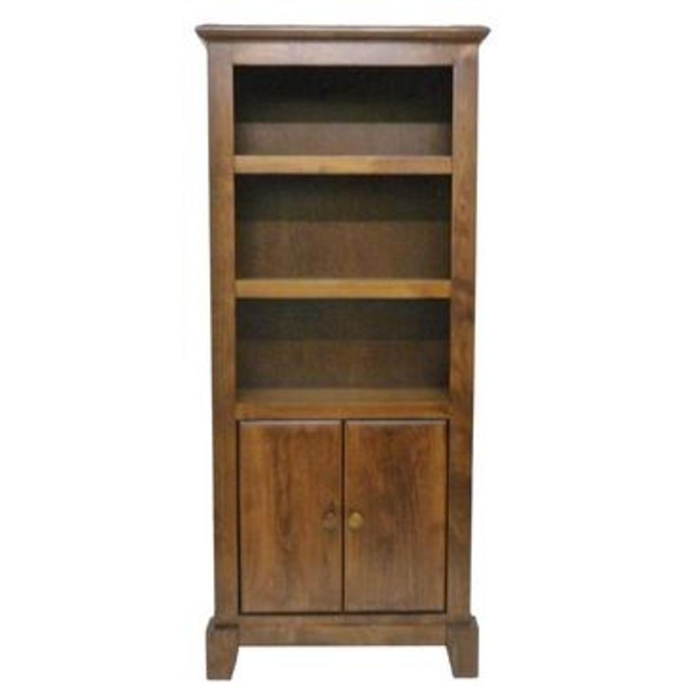 Forest Designs Shaker Bookcase With Lower Doors Cherry Alder