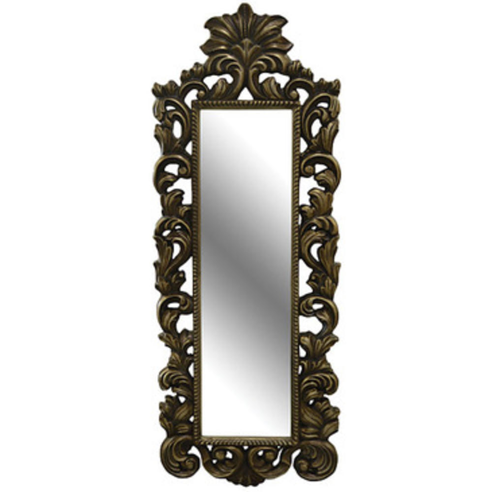 AFD Home Silver Burnished Scroll Mirror