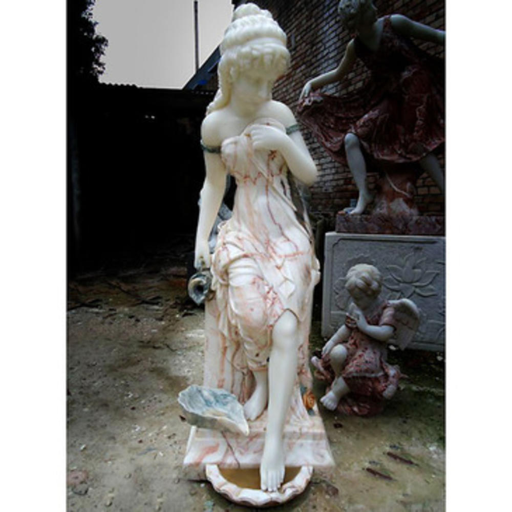 AFD Home Woman Fountain White Marble