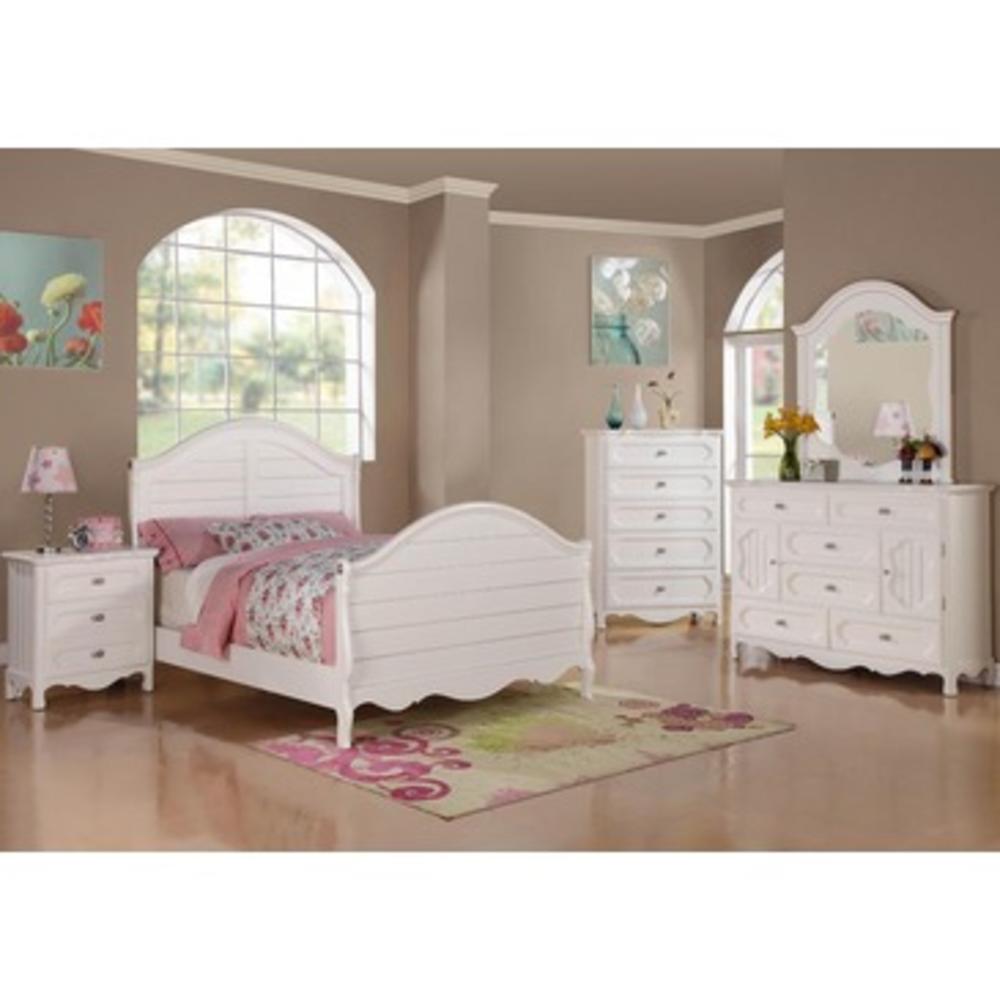 Homelegance Hayley 5 Piece Kids' Panel Bedroom Set in White