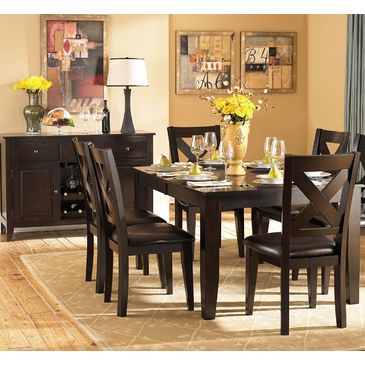 Homelegance Crown Point 10 Piece Dining Room Set In Merlot