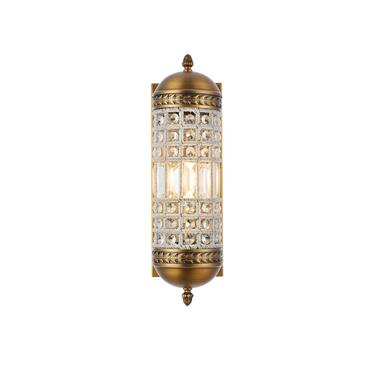 Elegant Lighting Olivia 1 light French Gold Wall Sconce Clear Royal Cut Crystal