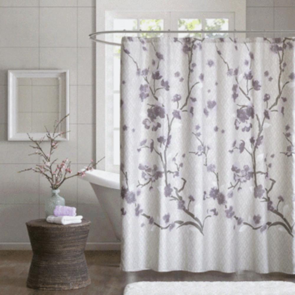 Madison Park Holly Cotton Shower Curtain 72x72"