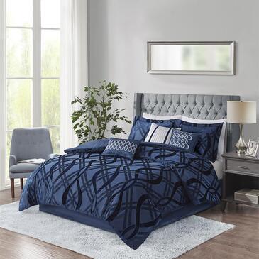 Madison Park Dolores 7 Piece Velvet Comforter Set King Madison Park Dolores 7 Piece Velvet, Sears Bedding Sets King