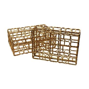 Dimond Home Washed Natural Oval Ring Rectangular Boxes - Set of 2