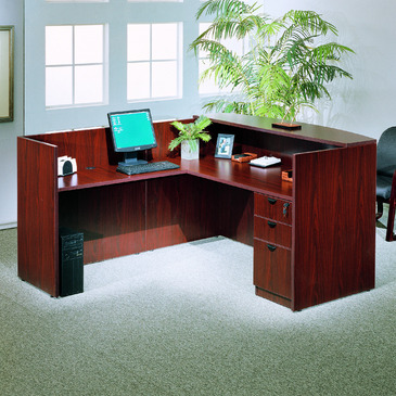 Norstar Chairs Boss N169-C  Reception Desk Shell  in Cherry