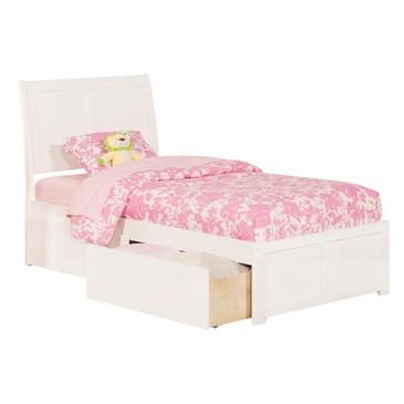 Atlantic Portland Twin XL FP Footboard With Underbed Drawer x1 White