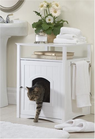 Bssn Cat Washroom And Night Stand Espresso Cat Litter Boxes