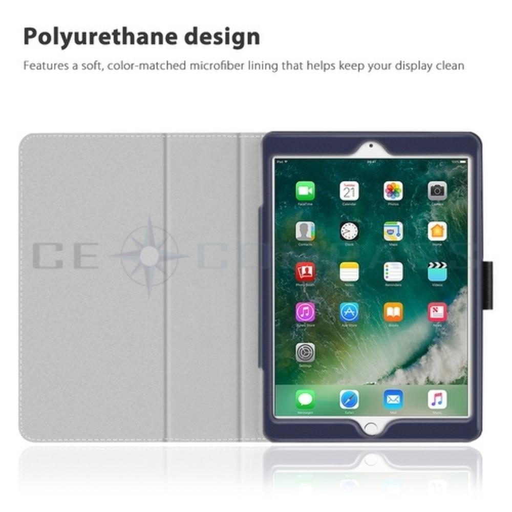 CE Compass New iPad 9.7 Inch 2017 Case / iPad Air 1 Case - Corner Protection Premium PU Leather Folio Smart Cover w/ Auto Sleep / Wake for