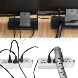 Ce Compass Ts Cbl 5ft Gry Spiral Wire Wrap Tube Cable