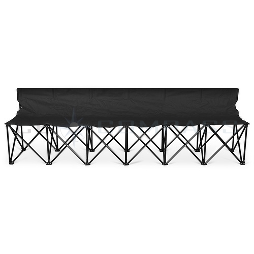 Ce Compass Sports Sideline Team Bench With Back For 6 Person