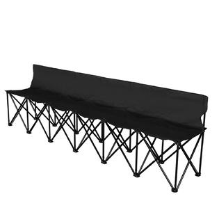 Ce Compass Sports Sideline Team Bench With Back For 6 Person