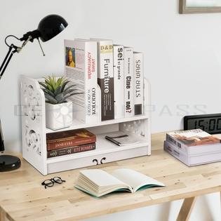 Ce Compass Freestanding Desktop Book, Bookcase On Top Of Desktop Screen