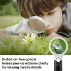 CE Compass Magnifying Glass with 3 LED Light, Lightweight Handheld  Magnifier Glass Lens Optical Aid for