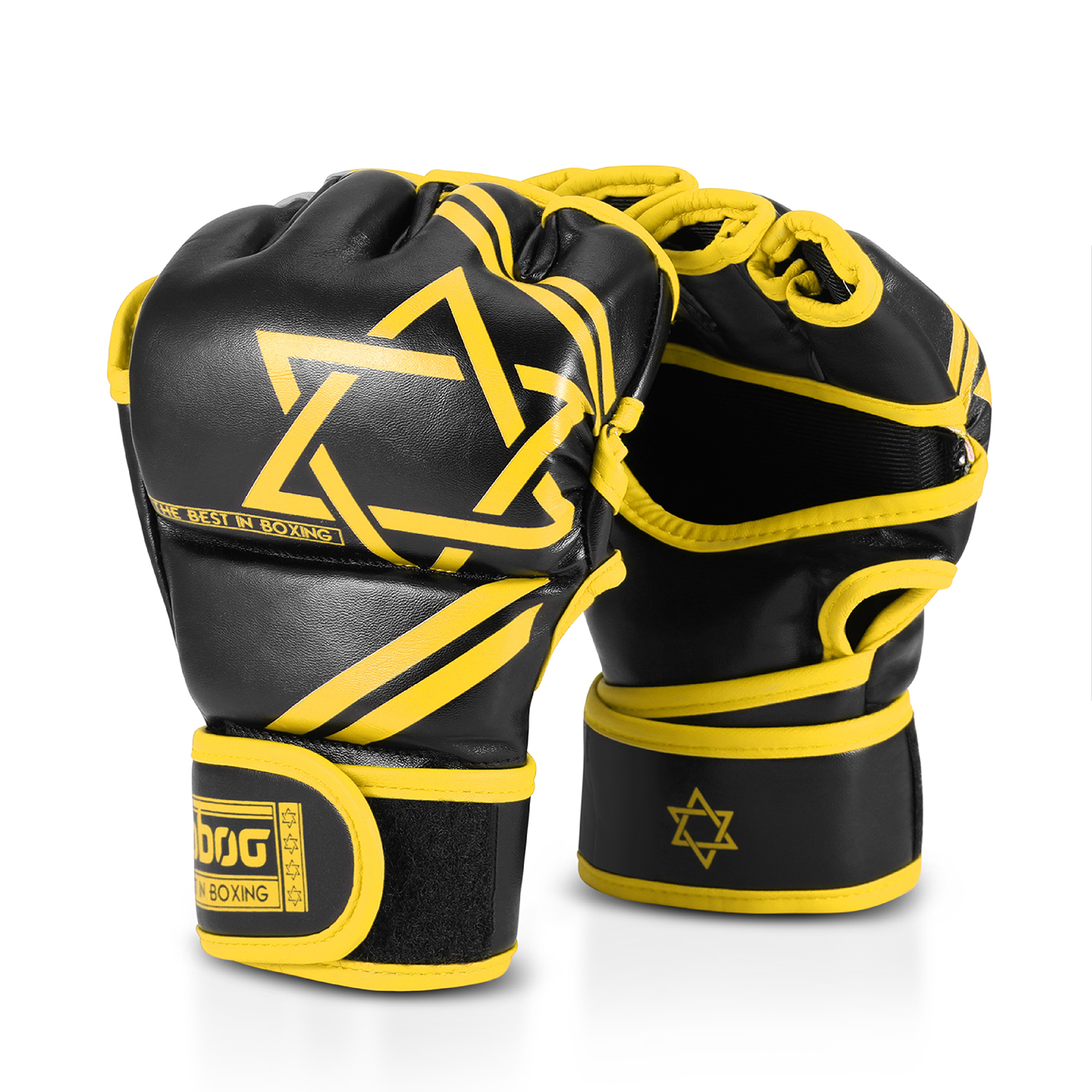 CE Compass MMA Gloves Fingerless Boxing Gloves for Men Women and Teen  Youth, UFC Grappling Krav Maga Kickboxing Gloves for Training