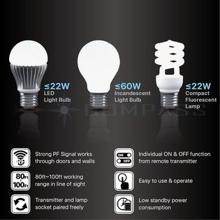 Ce Compass Wireless Light Bulb Socket Lamp Holder Switch