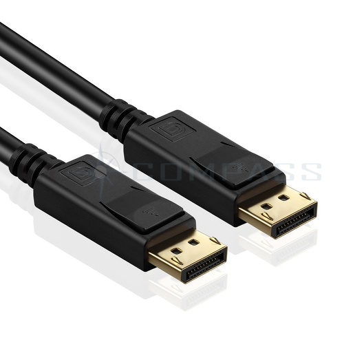Ce Compass Cbl Dp14 3ft Blk Displayport To Displayport Cable Dp 1 4 Display Cable Locking 3ft 8k 60hz 4k 144hz Hbr3 32 4gbps Hdcp 2 2 Dsc 1 2 Hdr