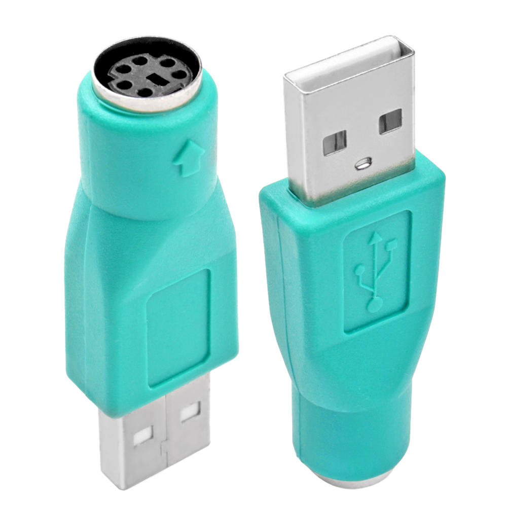 CE Compass Green USB Type A Male to PS/2 Female for Keyboard Mouse Converter Changer Adapter