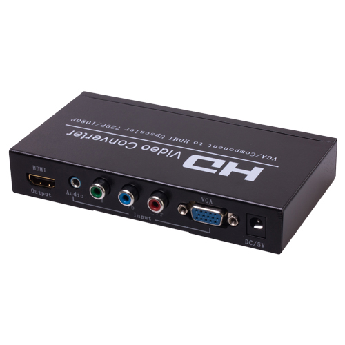 CE Compass PC VGA   Component Video Audio To TV HDMI HD 720P 1080P Up Scale Converter