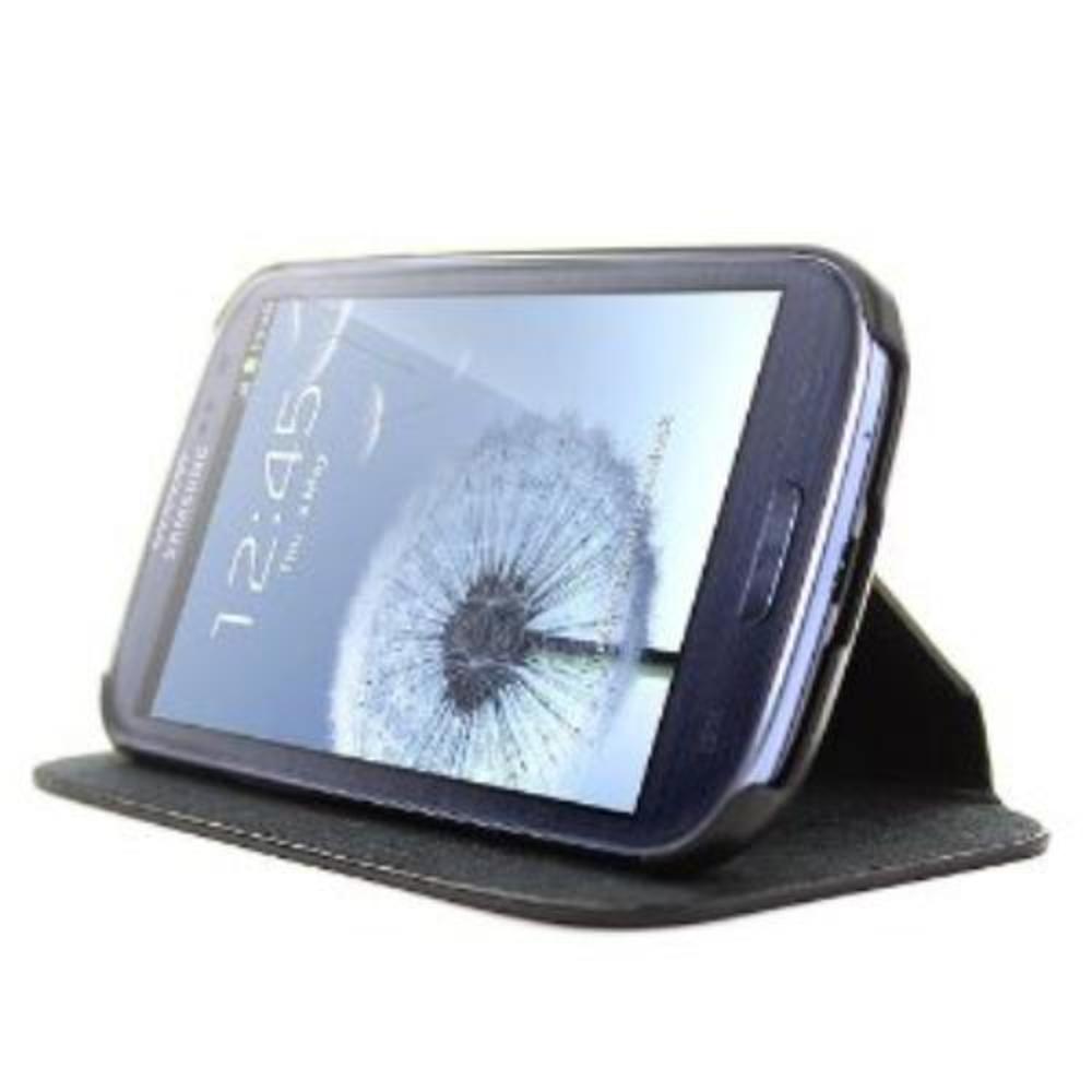CE Compass Samsung Galaxy S3 Case - Slim Fit Flip PU Leather Case Cover Stand For Samsung Galaxy S3 SIII I9300 Black