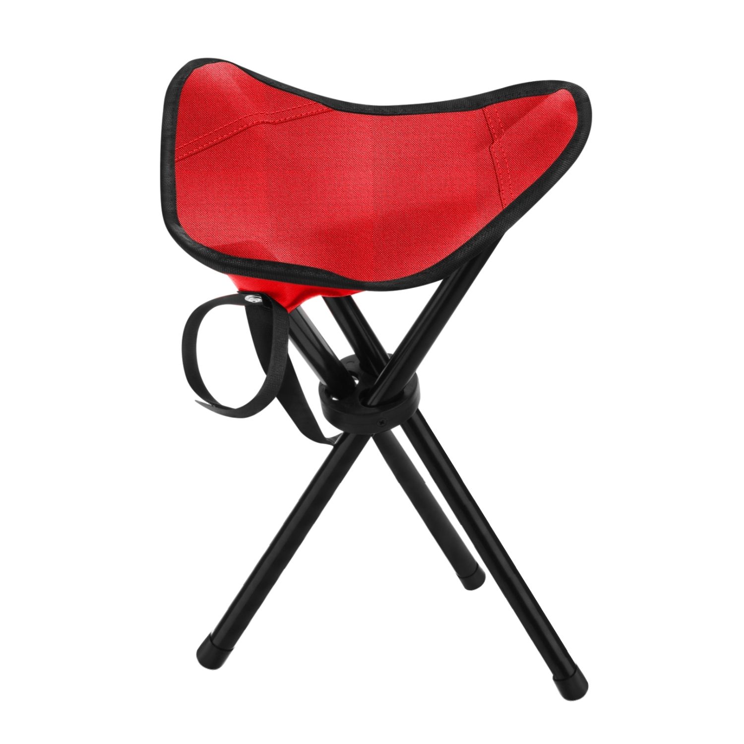CE Compass Outdoor Folding Chair For Hiking Fishing Camping Picnic Lawn Portable Pocket With 3 Leg Stool Oxford Cloth Small Size Red