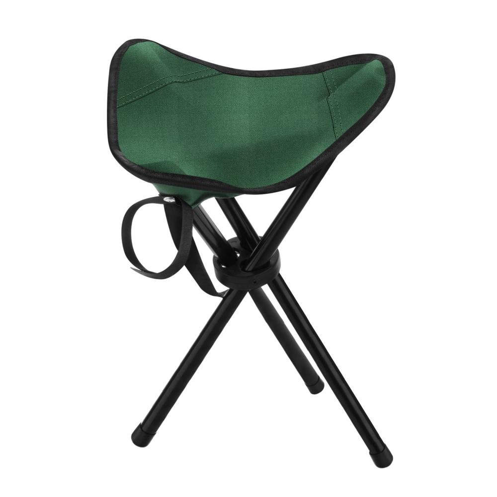 CE Compass Outdoor Folding Chair For Hiking Fishing Camping Picnic Lawn Portable Pocket With 3 Leg Stool Oxford Cloth Small Size Green