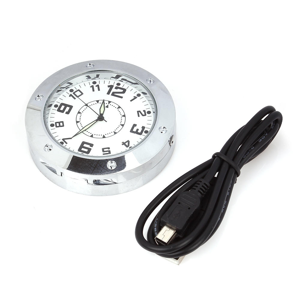 CE Compass Covert Desk Hidden Camera Alarm Clock Nanny Cam DVR Motion Detection Camcorder