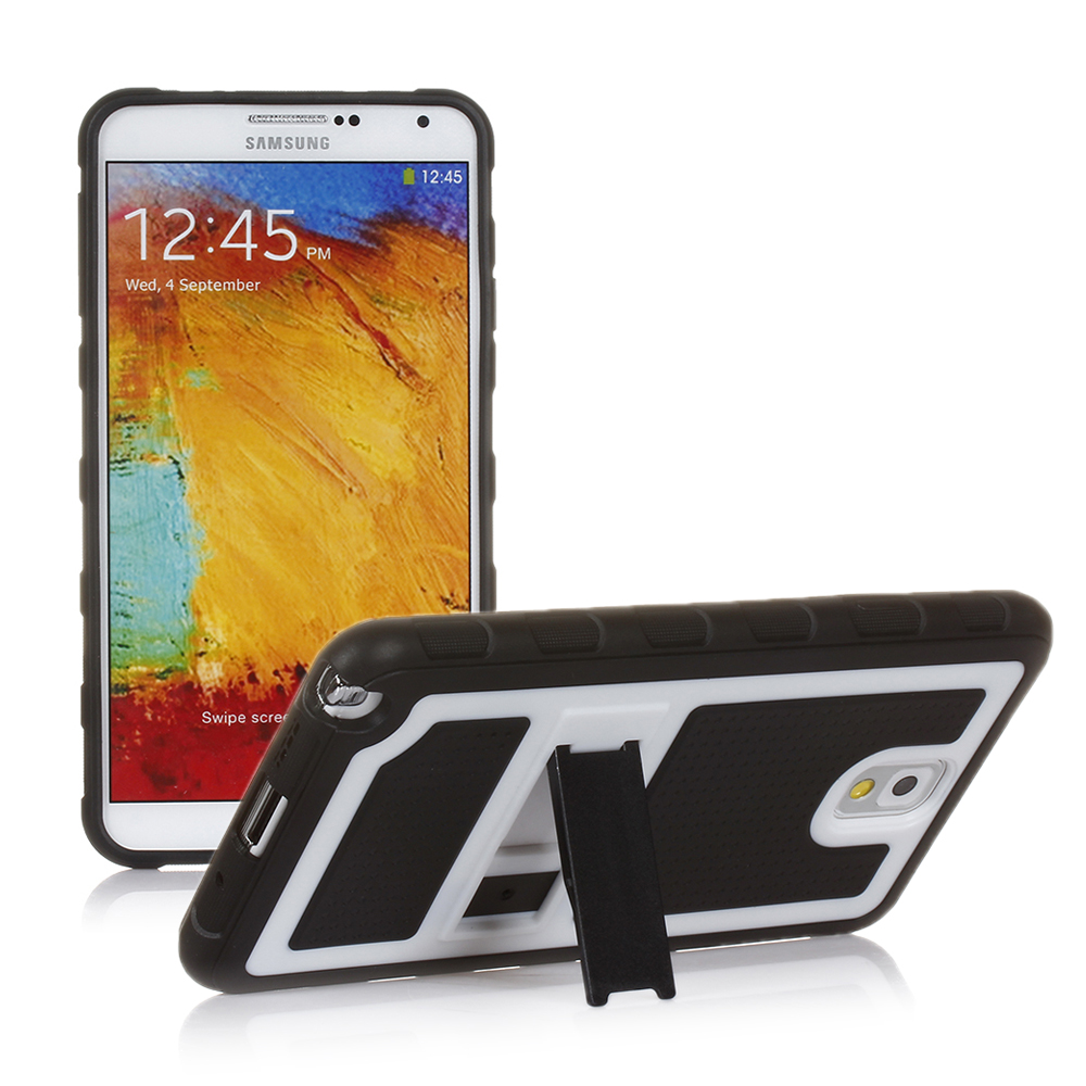 CE Compass Hybrid High Impact Kickstand Case Cover Skin for Samsung Galaxy Note 3 III N9000 White