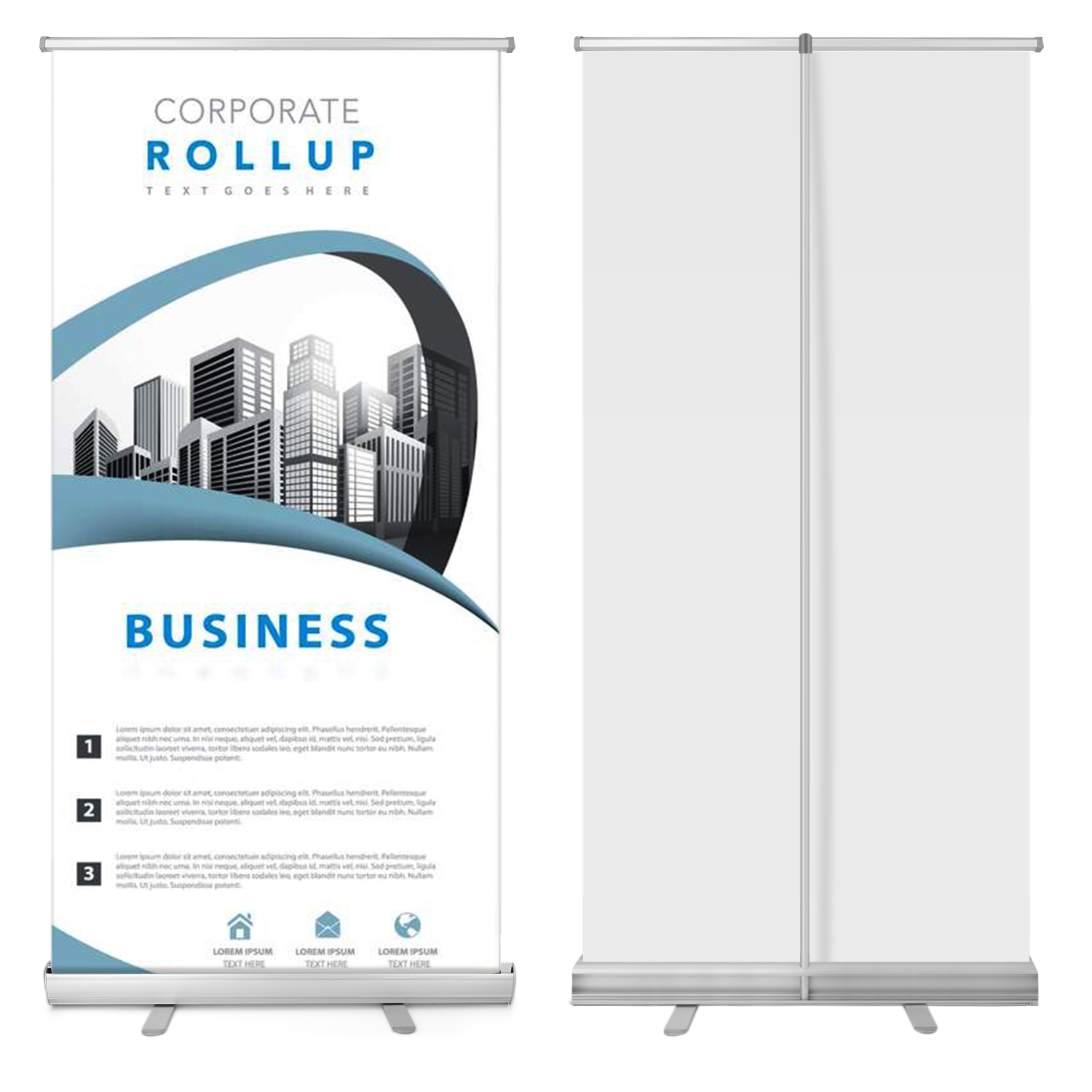 CE Compass Retractable Banner Stand 33" x 79" Roll Up Stand Portable for Trade Show Sign Signage Store Display Wall Exhibition with Bag