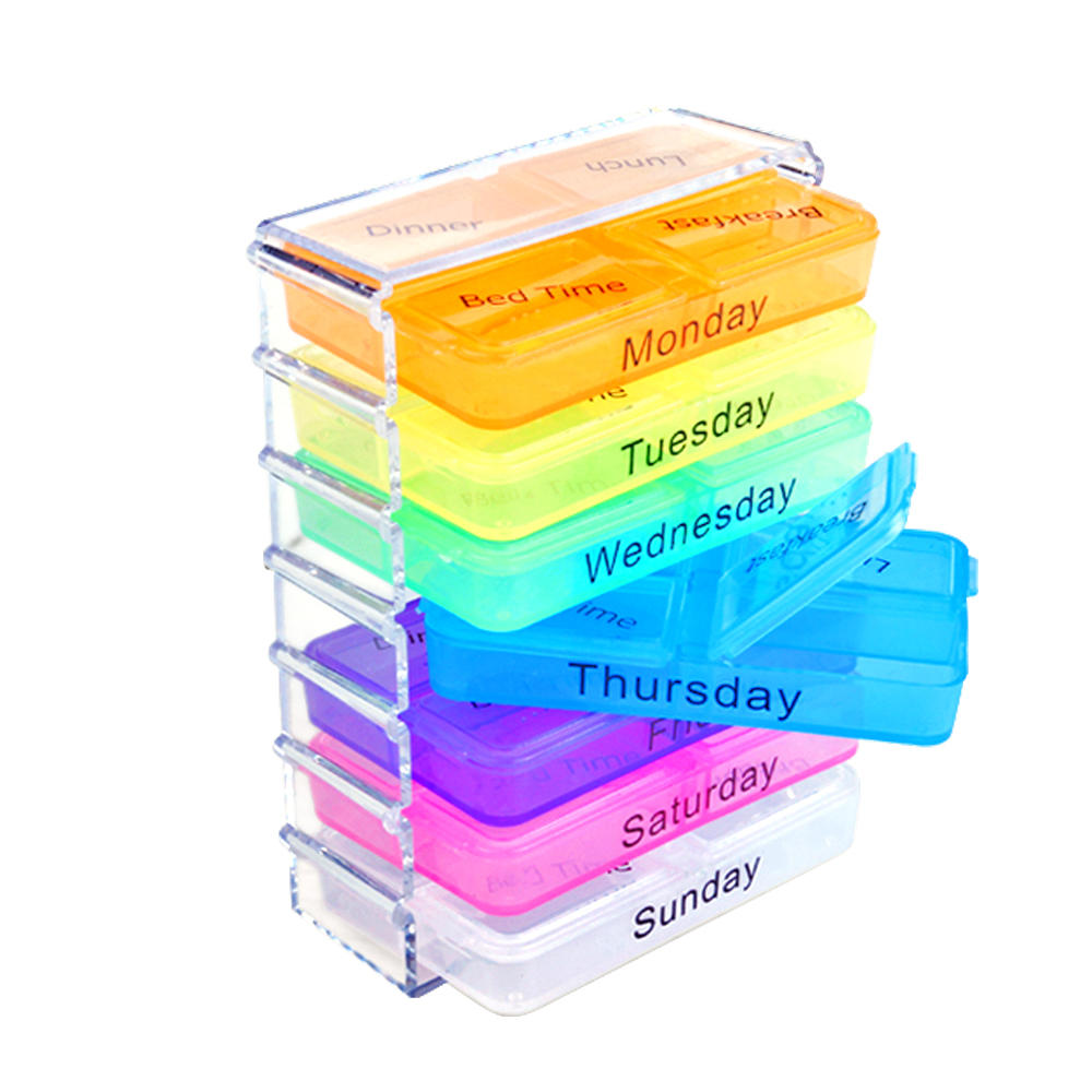 CE Compass Weekly Medicine 7 Day Tablet Pill Boxes Storage Sorter Organizer Container Case
