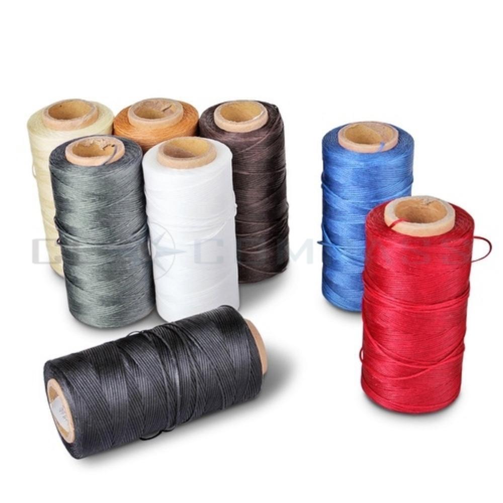 CE Compass Flat Waxed Thread (Dark Brown) - 284Yard 1mm 150D Wax String Cord Sewing Craft Tool Portable for DIY Handicraft Leather Product