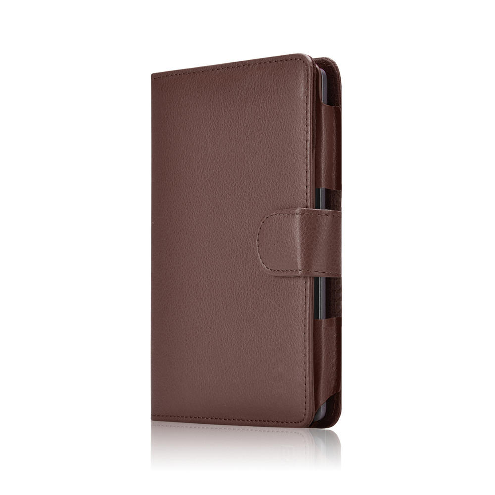 CE Compass Kindle Voyage Case - PU Folio Leather Smart Cover Case For Amazon Kindle Voyage 2014 with Wake Sleep Stylus & Card Holder Brown