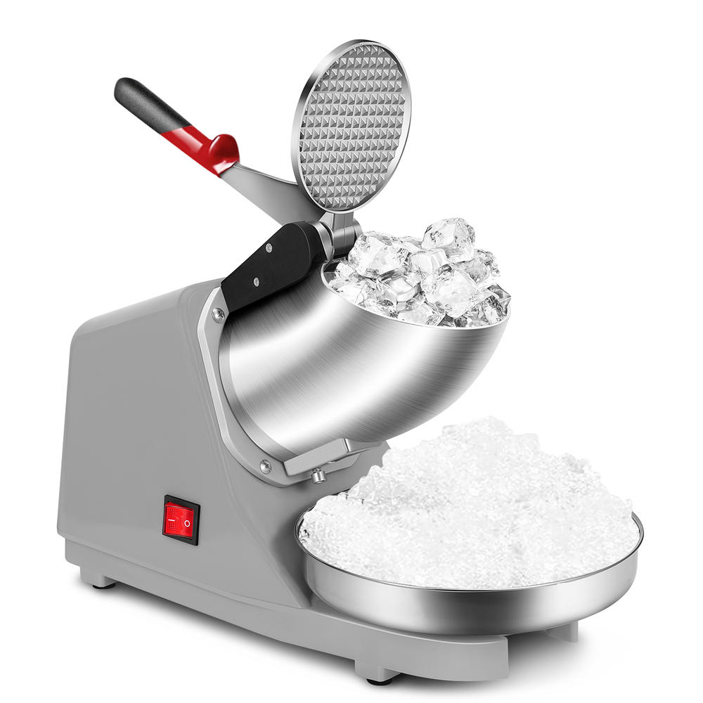 CE Compass Electric Ice Shaver Crusher Machine 300W Snow Cone Maker Shaved Ice Slushie Maker with Stainless Steel Body, Blade