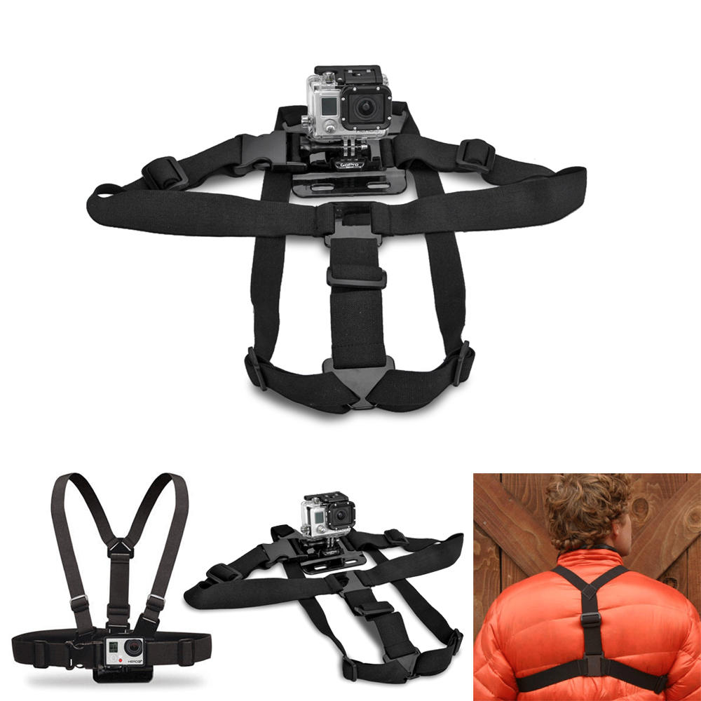 CE Compass Adjustable Chest Body Harness Belt Strap Mount Base For Gopro Hero 2 3 3+ Camera
