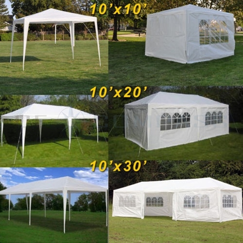 CE Compass Outdoor 10x30' Party Wedding Tent Canopy Pavilion Catering Events White Easy Set without Sidewall for Camping BBQ