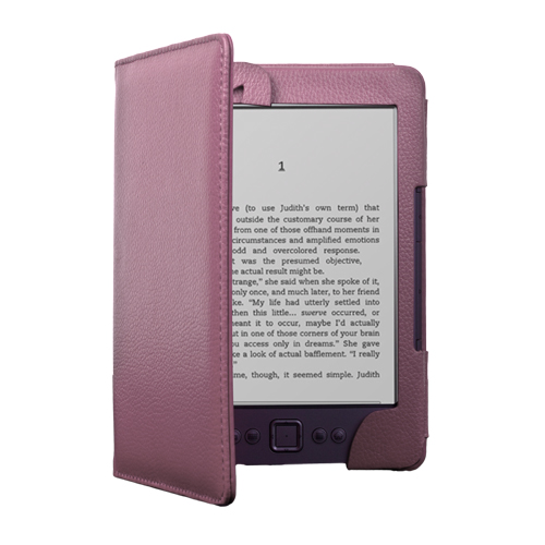 CE Compass Kindle 5 & Kindle 4 Case - Slim Leather Smart Cover For Amazon Kindle with Built-in LED Light and Auto Sleep & Wake Feature Pink