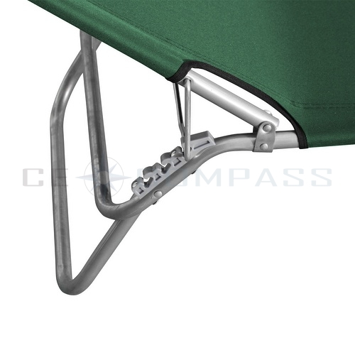 CE Compass Patio Lounge Chair Folding Cot (Army Green) Reclining Portable Chaise Bed Chair for Outdoor Indoor Yard Pool Beach Camping Sleep