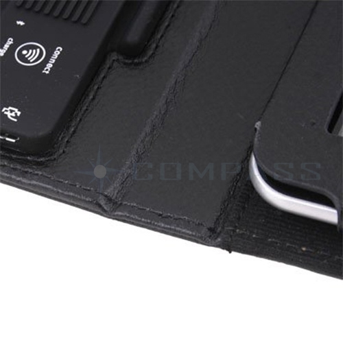 CE Compass Galaxy Tab 2 10.1 Keyboard Case - Bluetooth Keyboard Leather Smart Cover Stand For Samsung Galaxy P7500 P7510 Sleep Wake Black