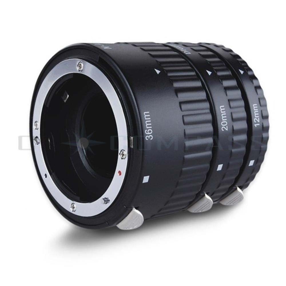 CE Compass Macro Extension Tube Auto Focus Set for Nikon DSLR Cameras with 12mm, 20mm & 36mm Tubes for D7100 D7000 D5300 D5200 D3000 D810